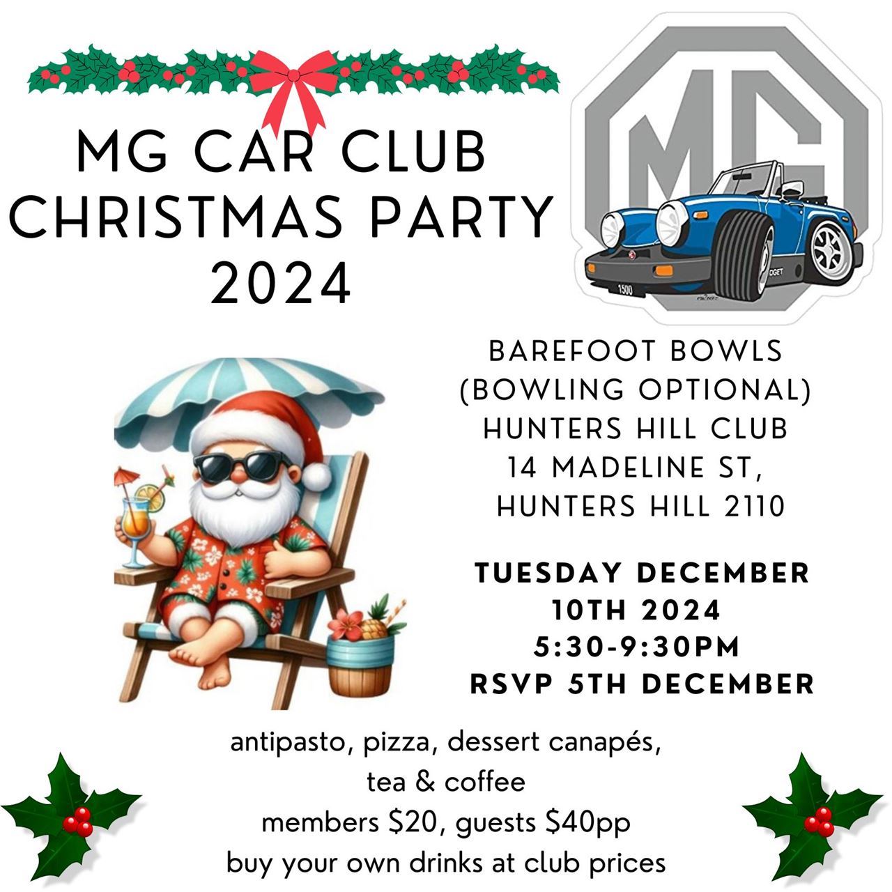 2024 MG Car Club Christmas Party